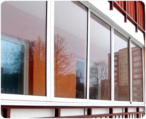 Остекление балконов алюминием