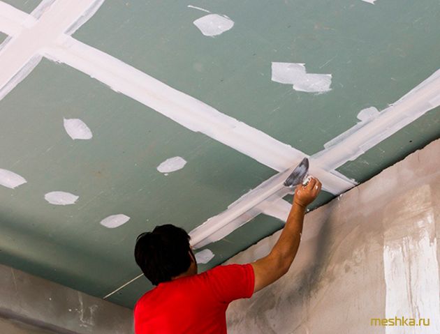 выравнивание, потолка