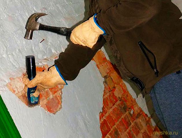 демонтаж, штукатурки