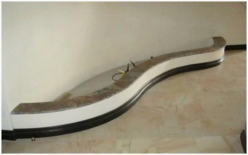 Изогнутый деревянный плинтус под заказ