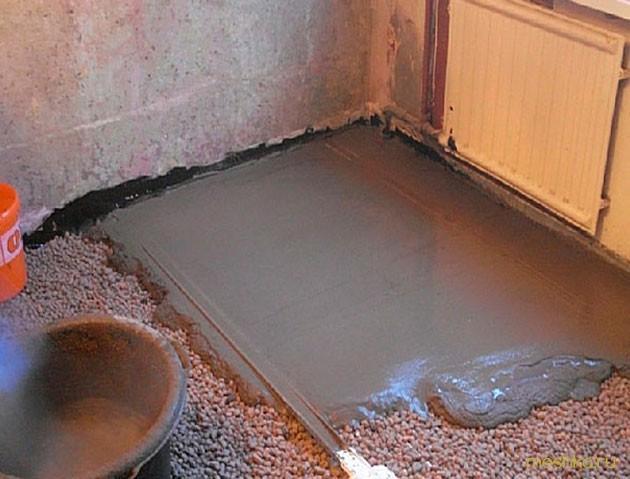 цементный, гараже