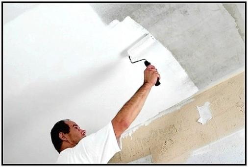 Побелка потолка водоэмульсионкой