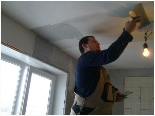 Шпаклевка потолка