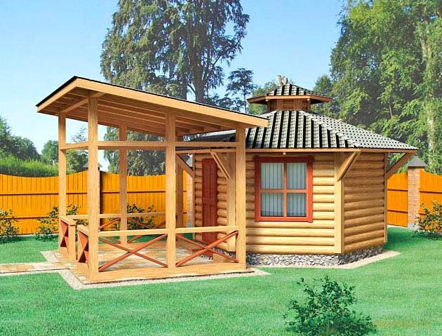 беседка, бани