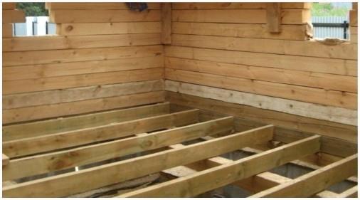 Укладка лаг на основание