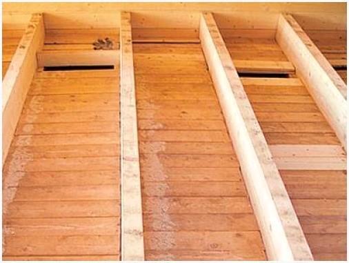 Черновой настил по черепкам - деревянный пол