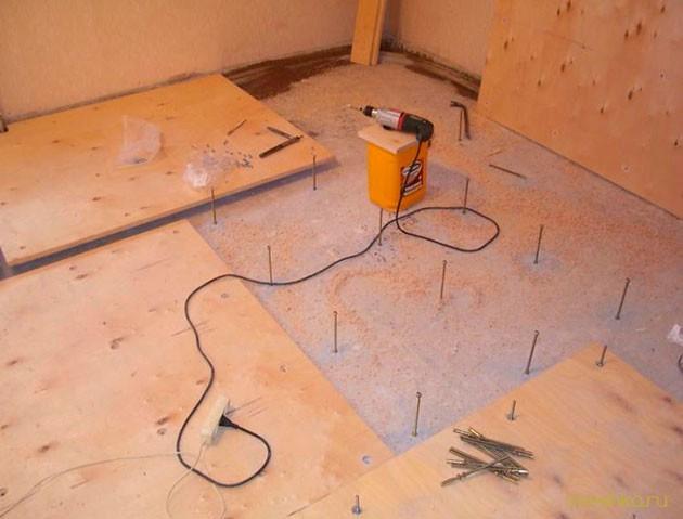 выровнять, деревянный, фанерой