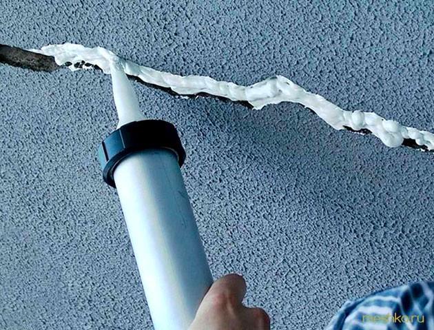 заделать, трещину