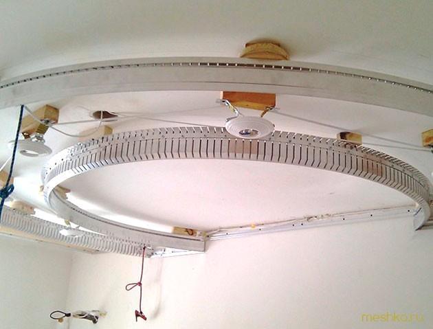 монтаж, многоуровневых, натяжных