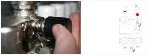 Устанавливаем перепускной клапан в максимальный режим работы