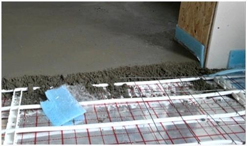 Бетонная стяжка под теплый пол