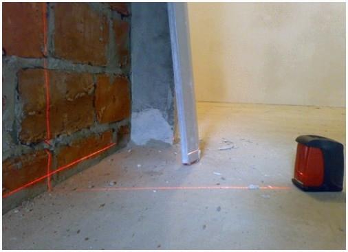 Нанесение разметки лазерным уровнем