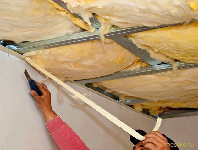 методы, утепления, потолка