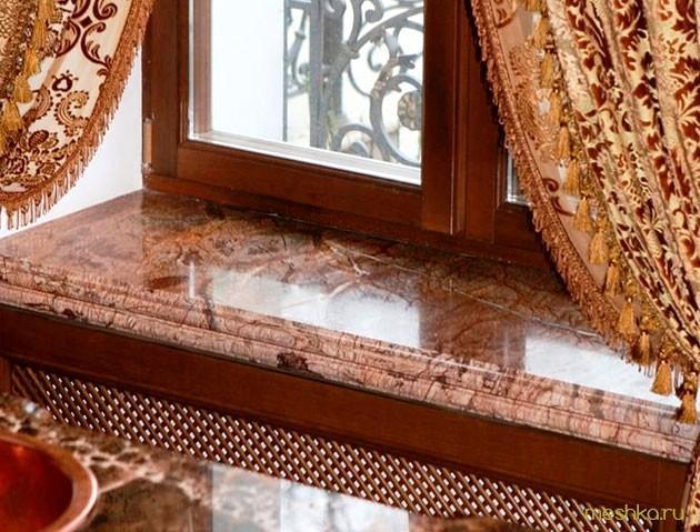 мраморные, подоконники