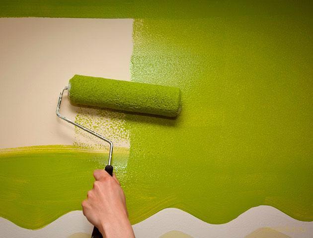 покраска, стен, водоэмульсионной