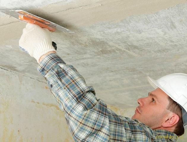 шпатлевка, потолка