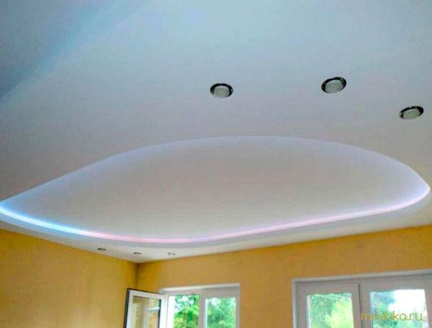 установка, потолков