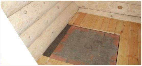 Фундамент под печьв баню с деревянным полом