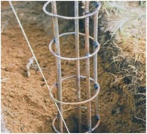 Армирование столбов для столбчатого фундамента