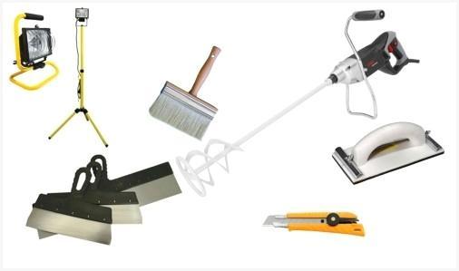 Инструменты для подготовки потолка к покраске