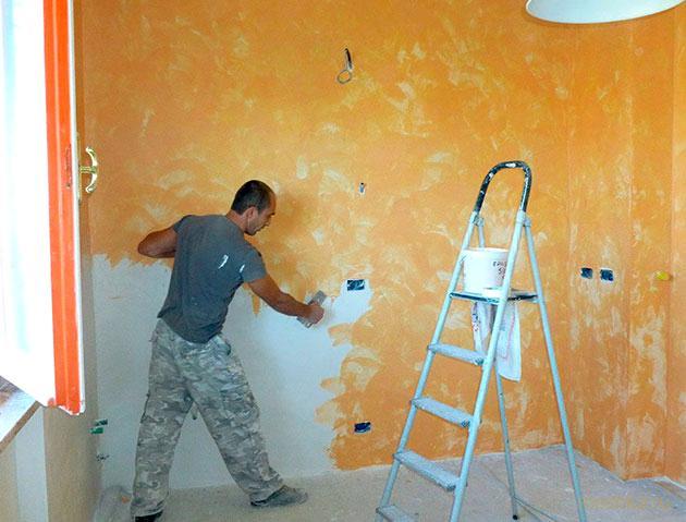 технология, нанесения, венецианской технология, нанесения, венецианской