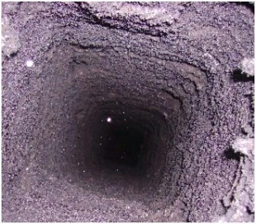 Грязный дымоход в бане