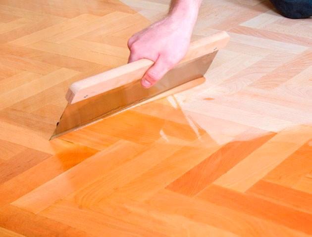 мастика, паркета, правильно