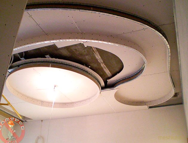 монтаж, многоуровневых, потолков