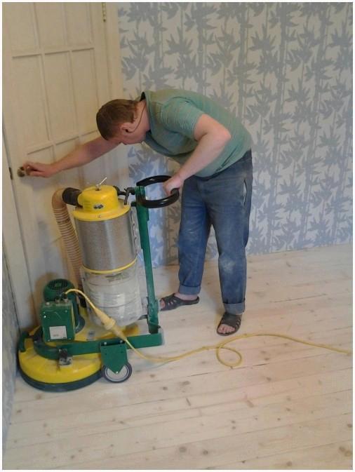 Восстановление цвета паркета - тонкая шлифовка