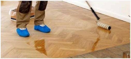 Восстановление цвета паркета - лакировка