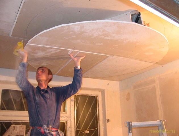 монтаж, ламината, потолок