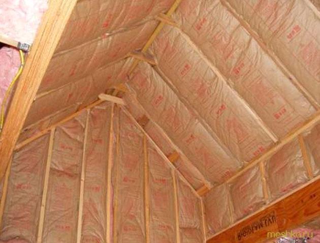 утепление, потолка