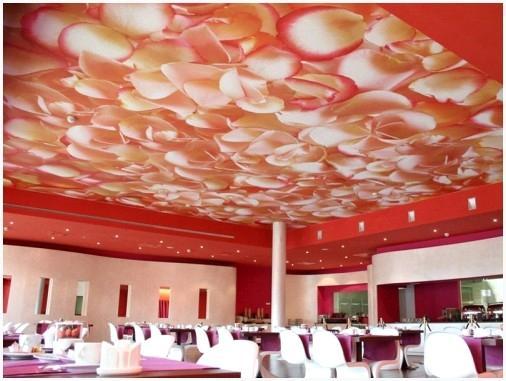 Тканевый натяжной потолок 1