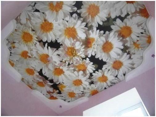 Тканевый натяжной потолок 9