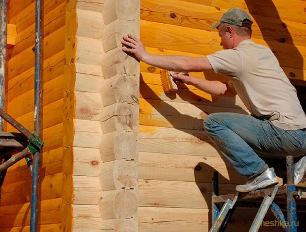 покраска, стен, деревянного покраска, стен, деревянного