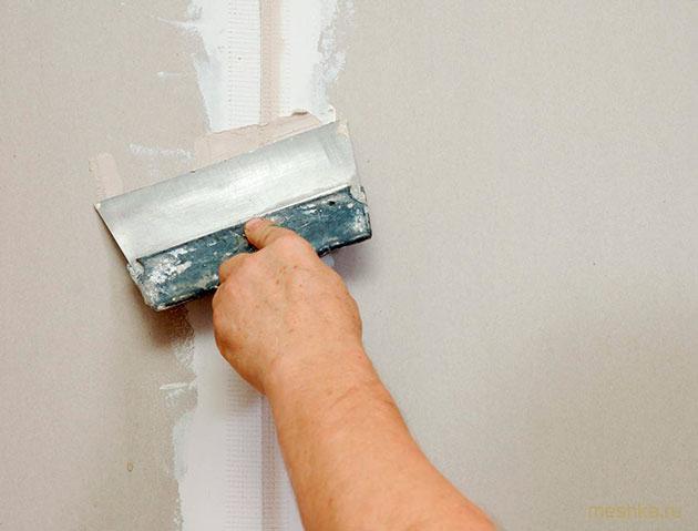 шпаклевание, стен, практические