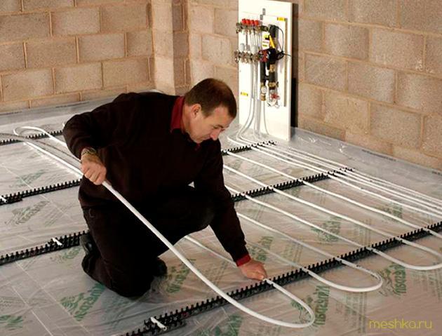 теплый, водяной, частном