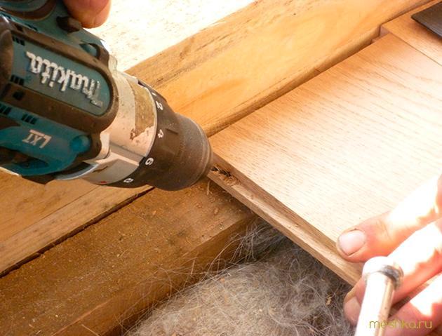 укладка, шпунтованной, доски