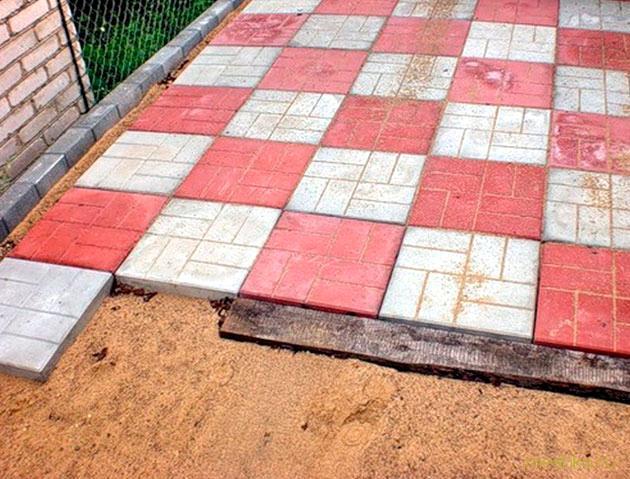 укладка, тротуарной, плитки укладка, тротуарной, плитки