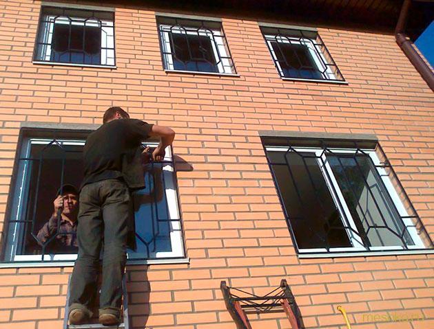 установка, решеток, окна установка, решеток, окна