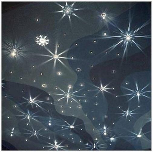 Натяжной потолок Звездное небо с кристаллами Сваровски